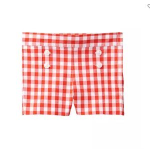 Janie and Jack red, white gingham shorts 3T adjustable waist